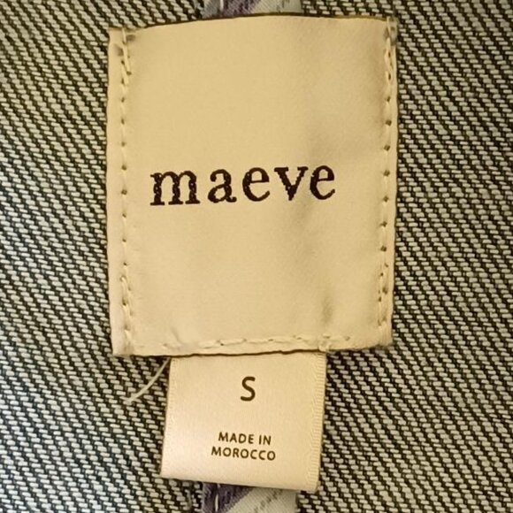 LIKE NEW! Anthropologie Maeve Oversized Denim Blazer Size Small - Picture 8 of 11